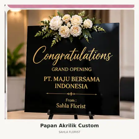 Papan Bunga Akrilik Ritz Carlton Mega Kuningan
